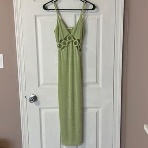 *WORN ONCE* Lightweight seafoam green dress with beautiful openings on stomach
